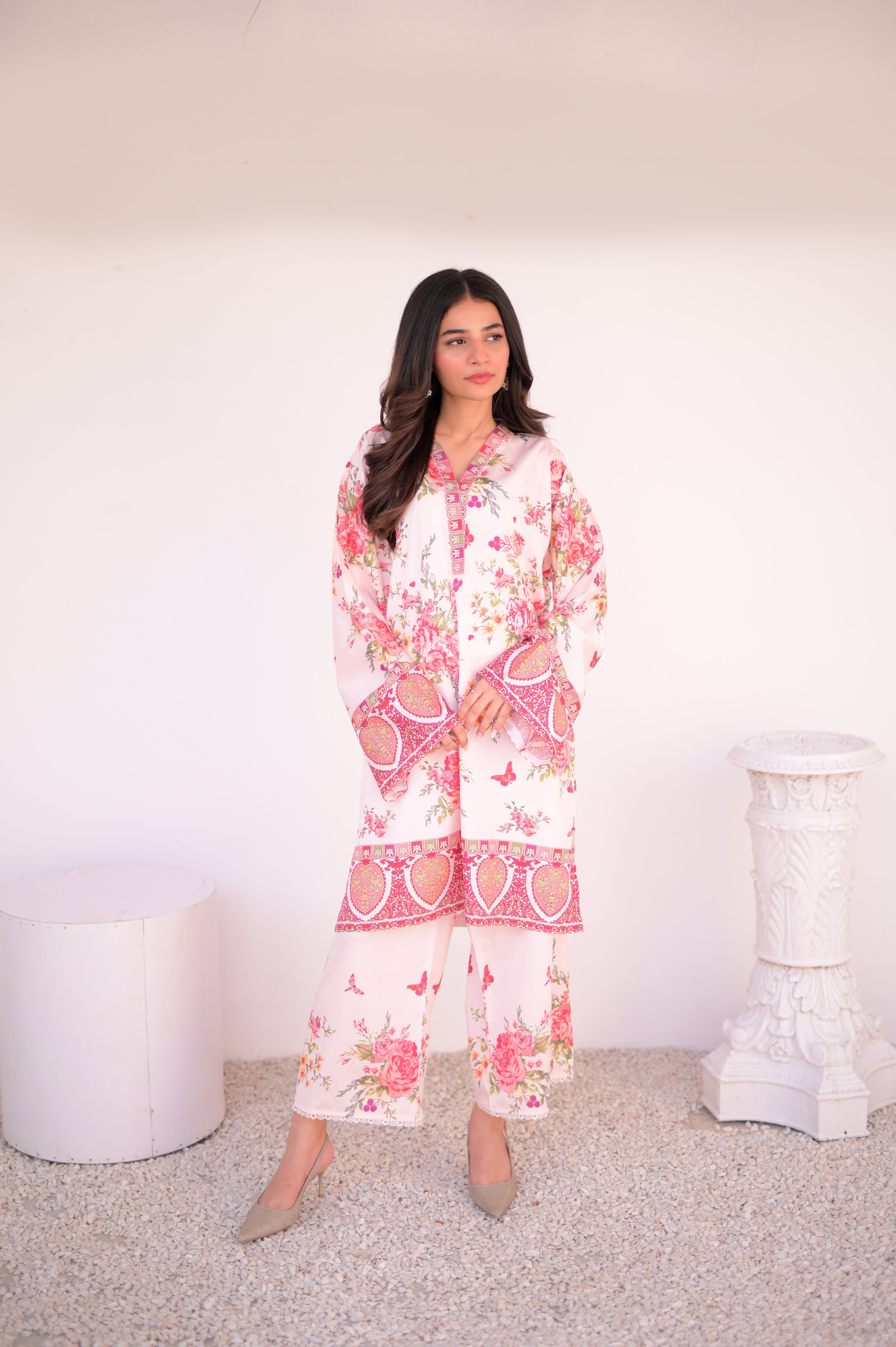 Dilruba Chic Pink 2-Piece  Kurti Set 💖🌿