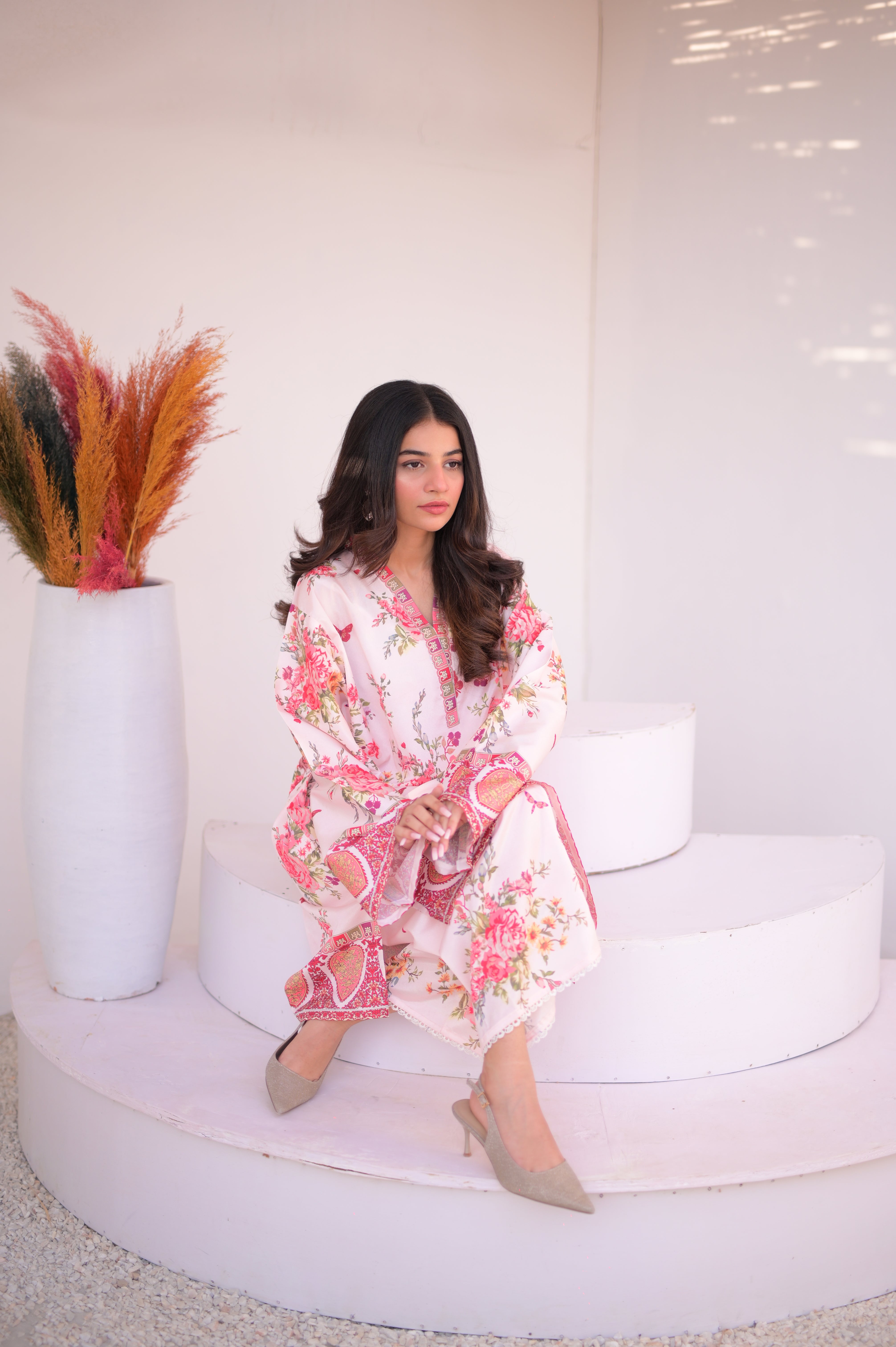 Dilruba Chic Pink 2-Piece  Kurti Set 💖🌿