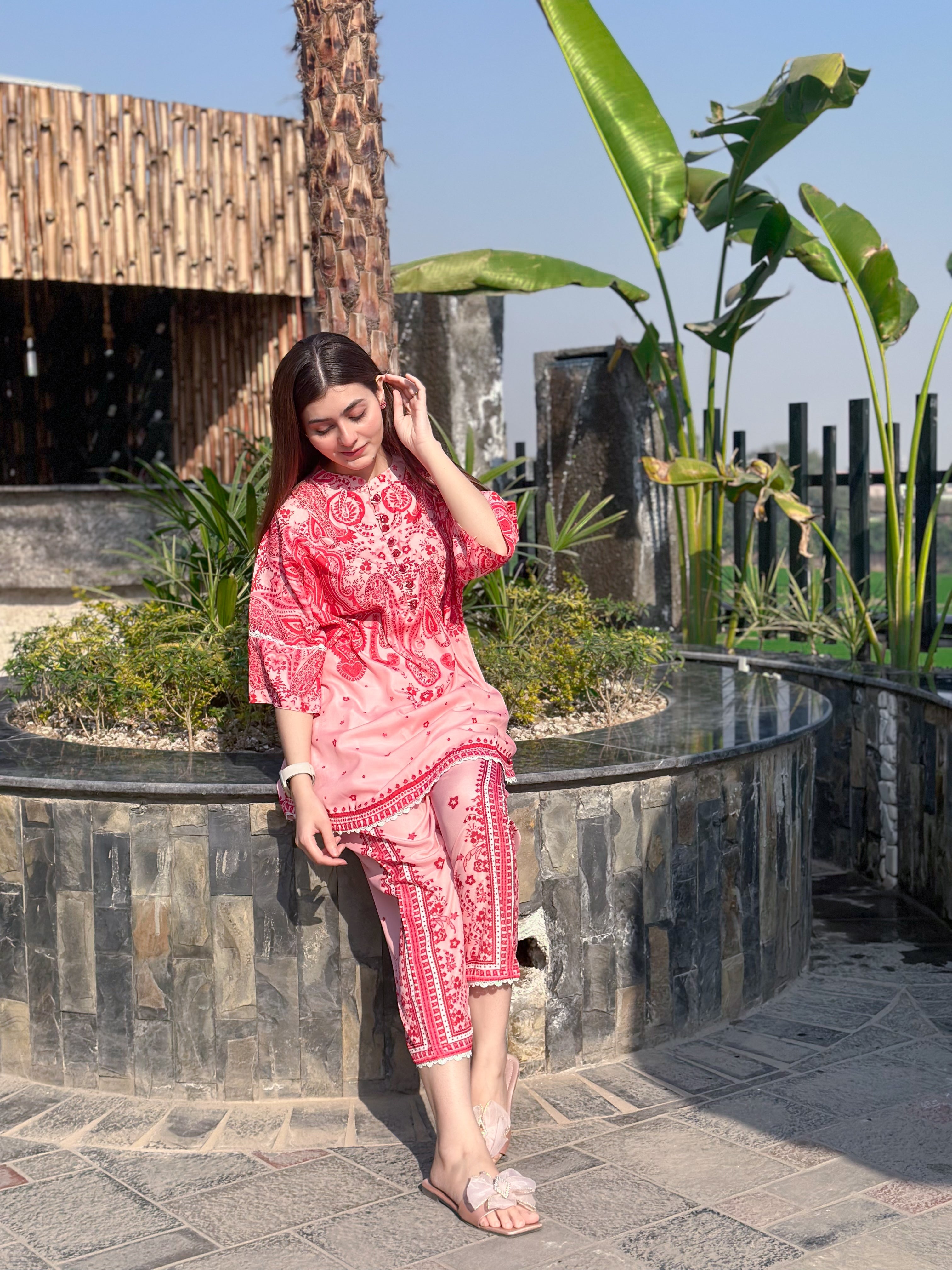Dilkash RED Premium 2-Piece Kurta Set 🌹❤️
