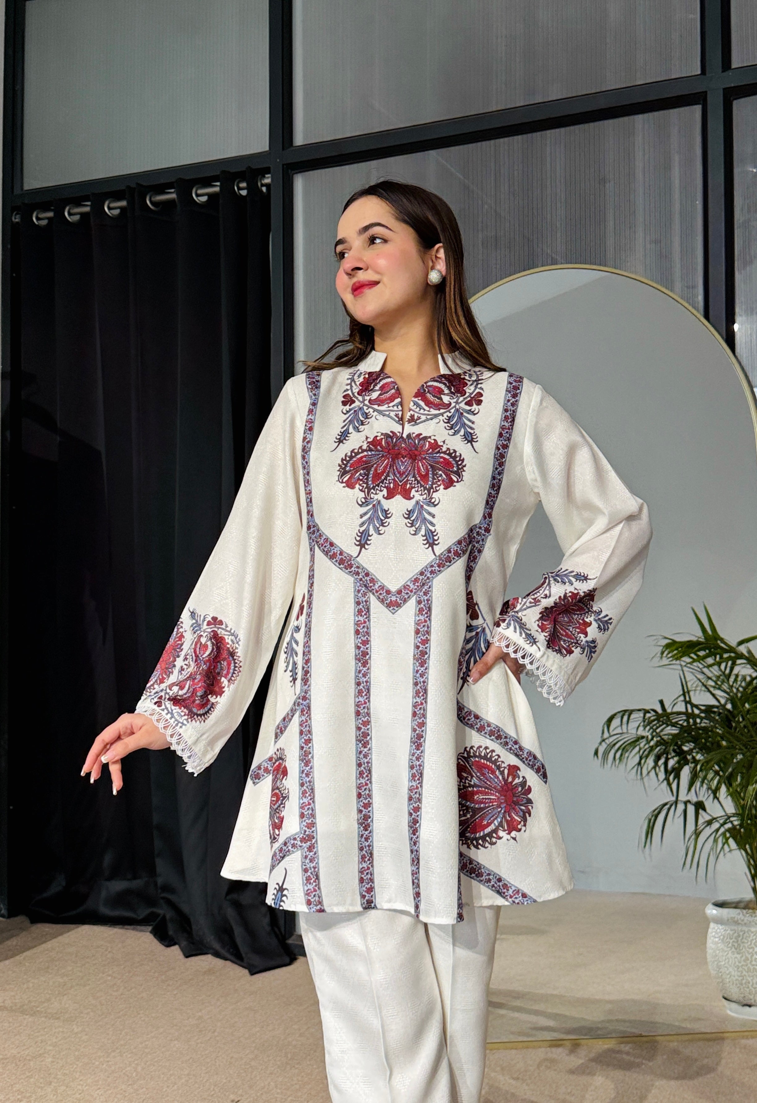 Rangrez 🌸 Floral 2-Piece Kurta Set