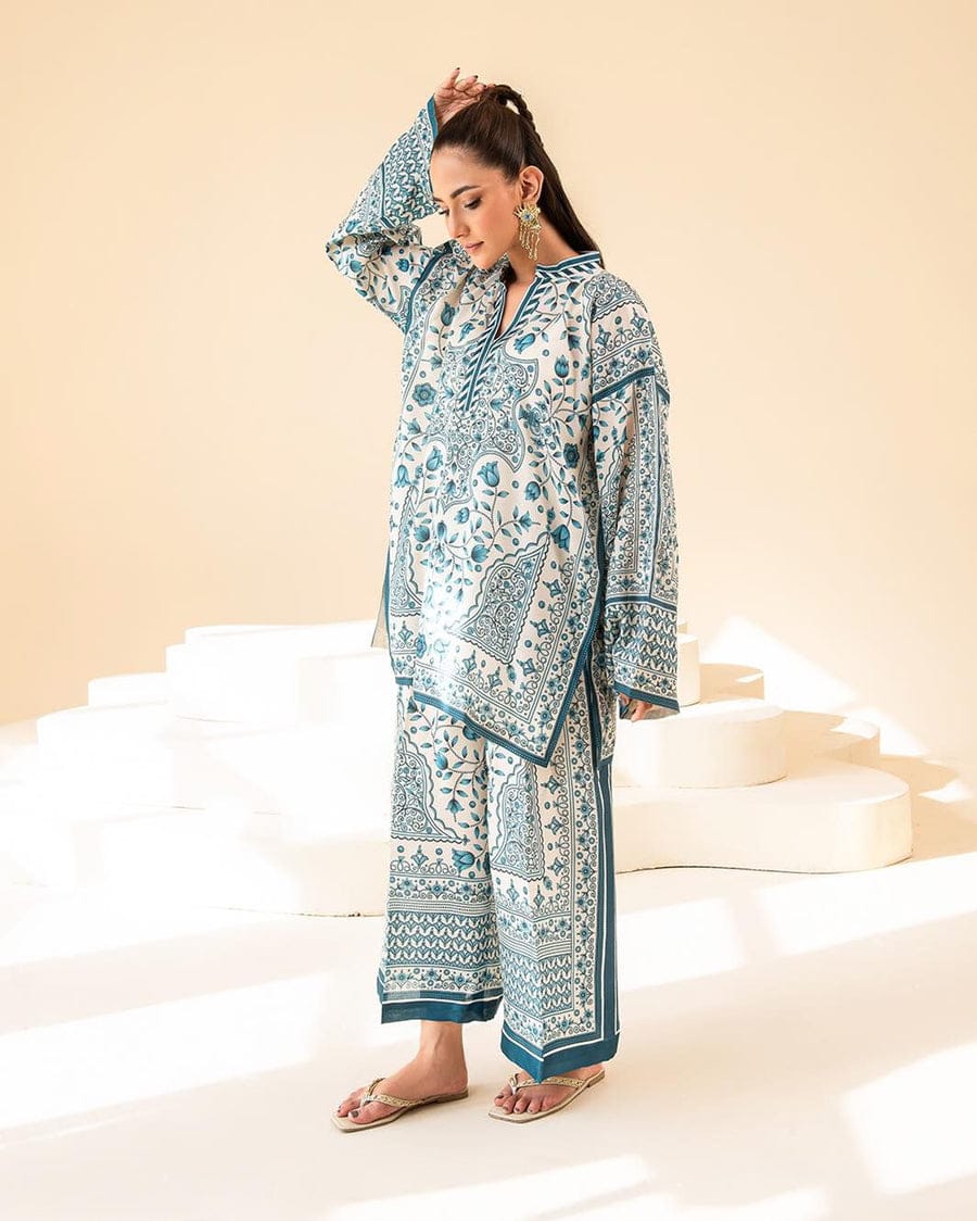 Aqua Blue  2-Piece Kurti Set 🌸✨