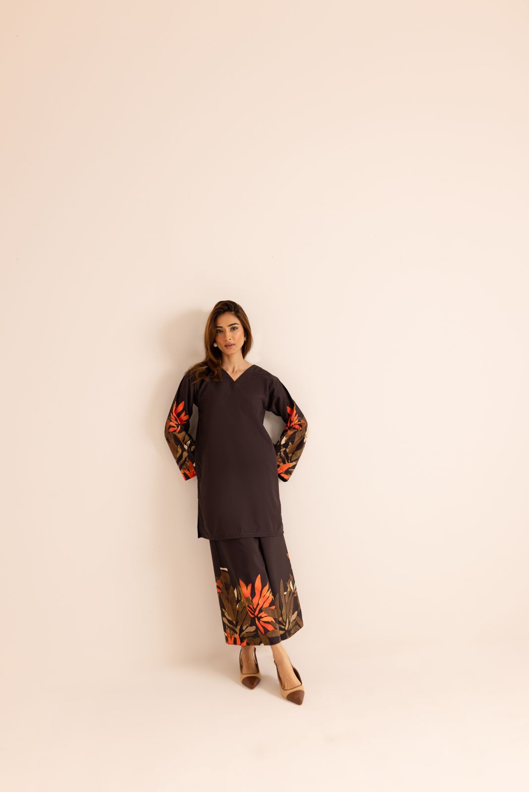 New Black 2-Piece Kurti Set